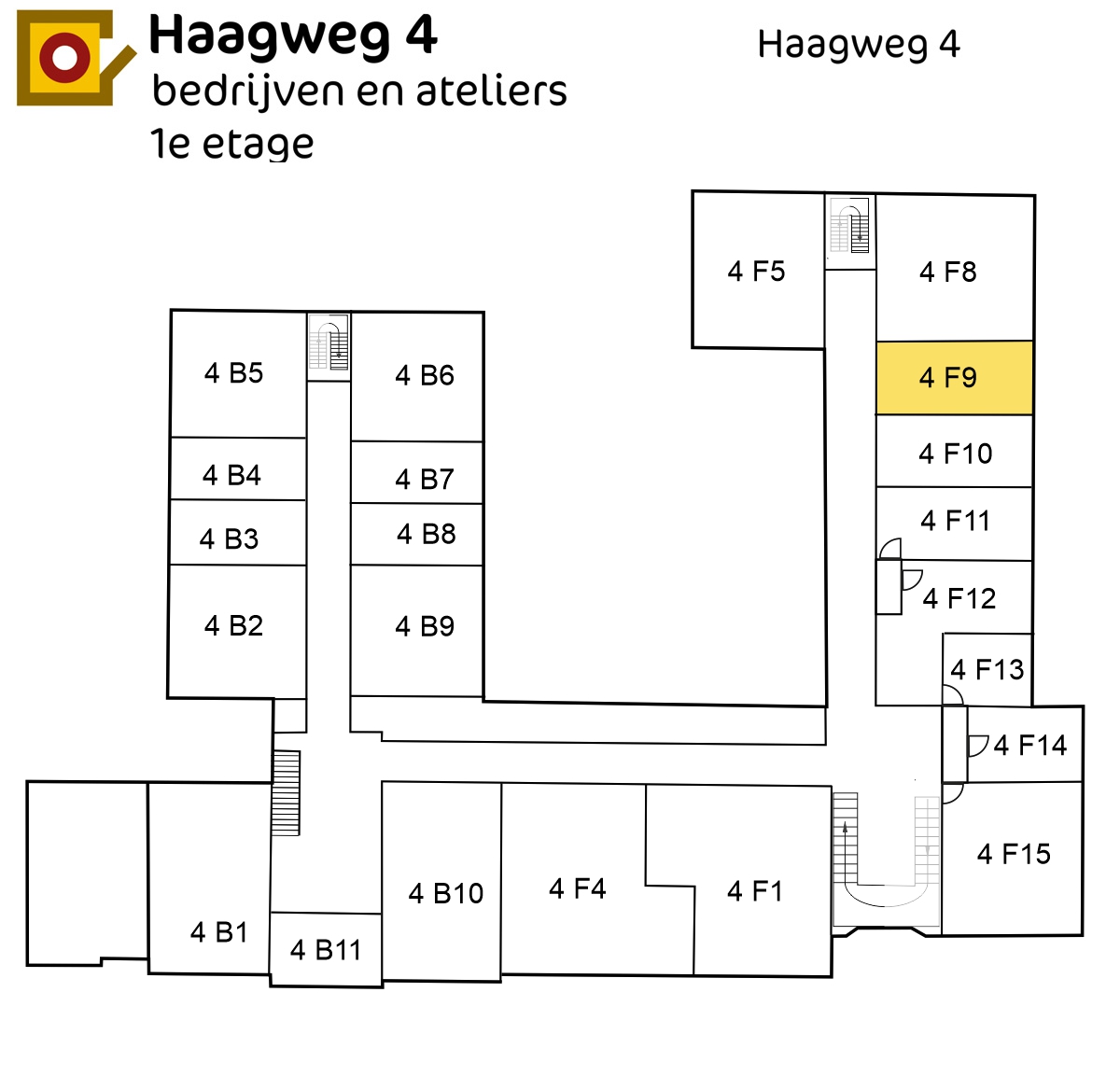 Plattegrond Haagweg 4F9 Leiden